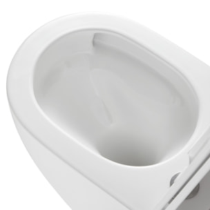 WC suspendu sans bride Vortex et fixations invisibles, abattant frein de chute (SAT67010RTORP)