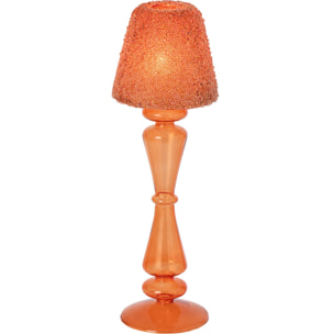 J-Line Photophore perles - verre - orange - large