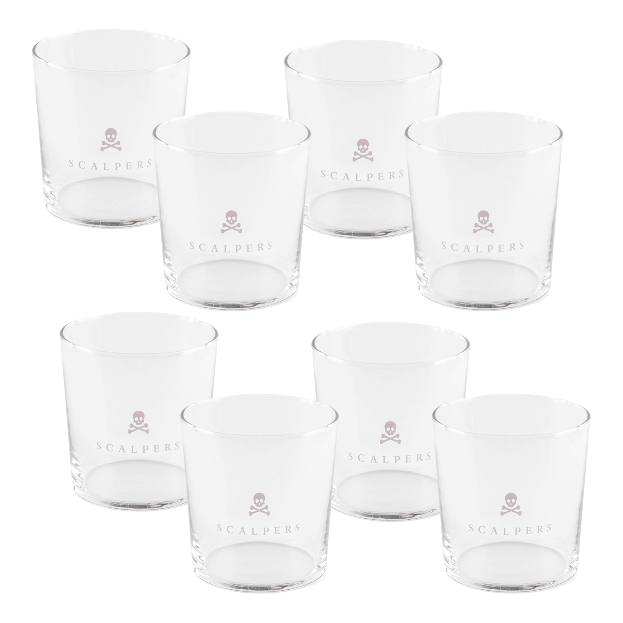 Set de 8 vasos de agua 35cl cristal scalpers home