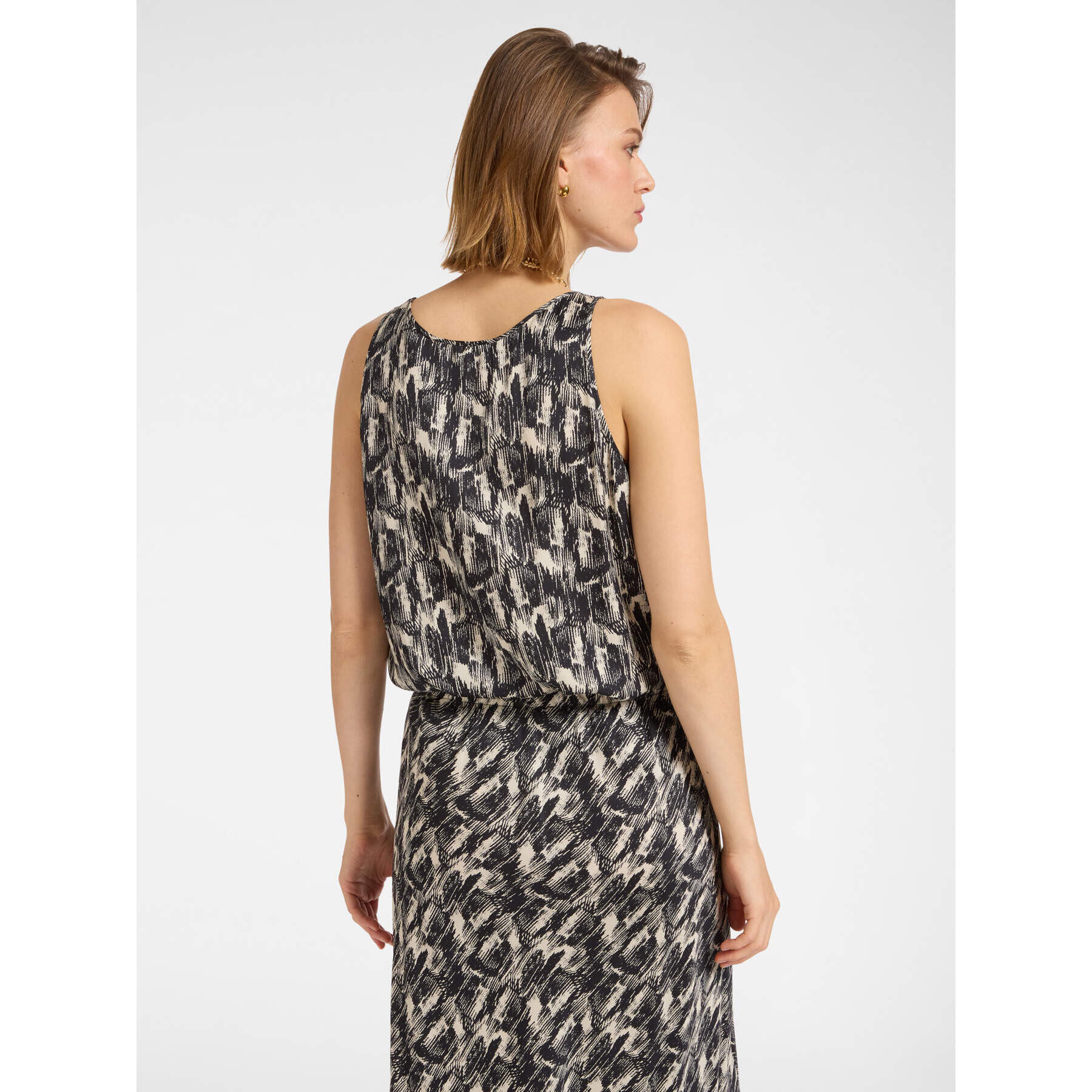 Elena Mirò - Top estampado - Negro