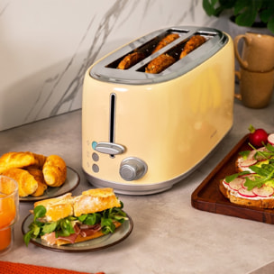 Cecotec Toast&Taste 1600 Retro Double Beige 4-Slice Toaster. 1630 W, 2 Wide and