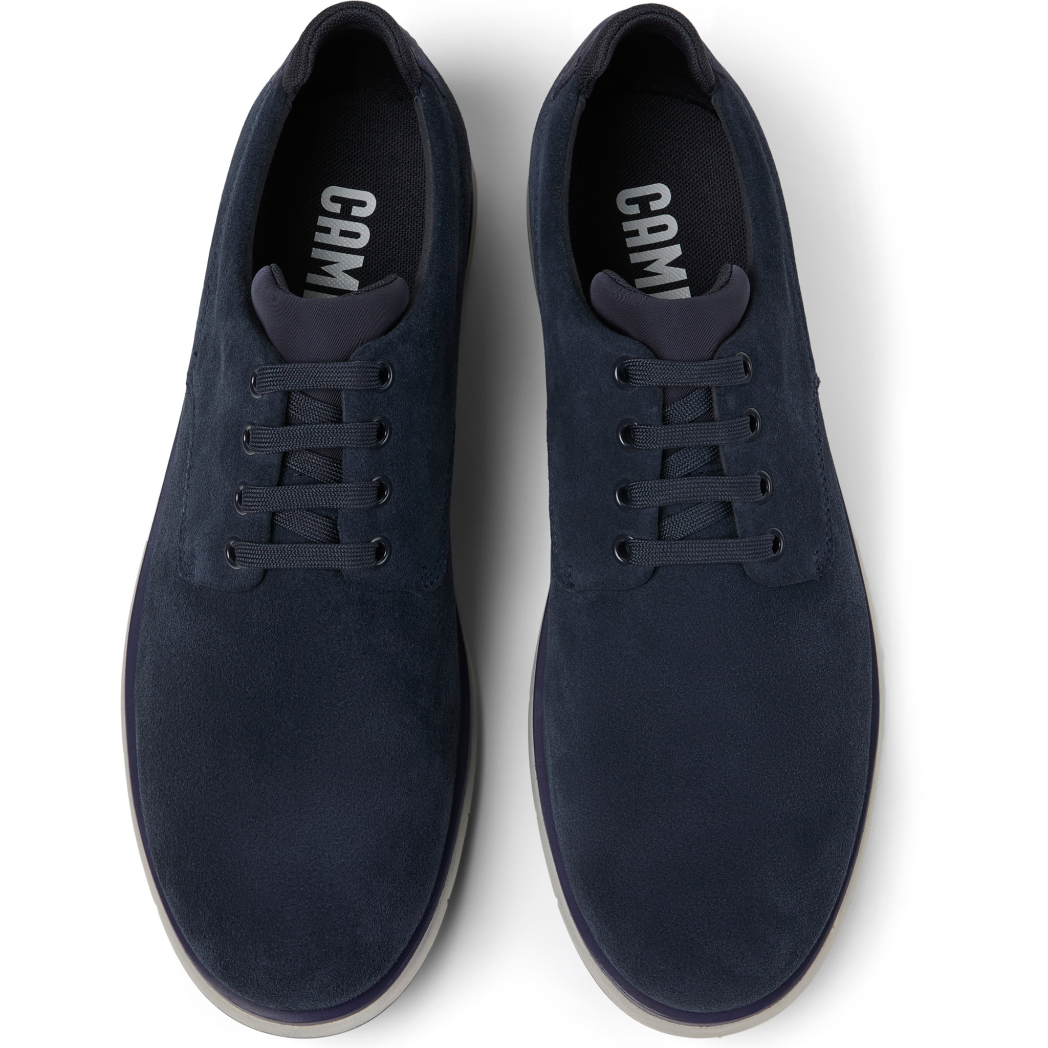 Zapatos de cordones - CAMPER Smith - Azul - Piel de ante