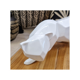 Statuette chat style cubique en résine H29cm - KITTY