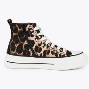 Sneakers alte stampa leopardo
