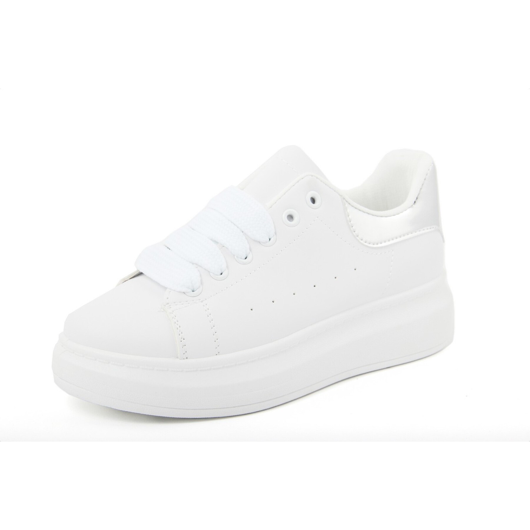 Sneakers Donna colore Argentato altezza tacco 3,5 cm e plateau 3 cm