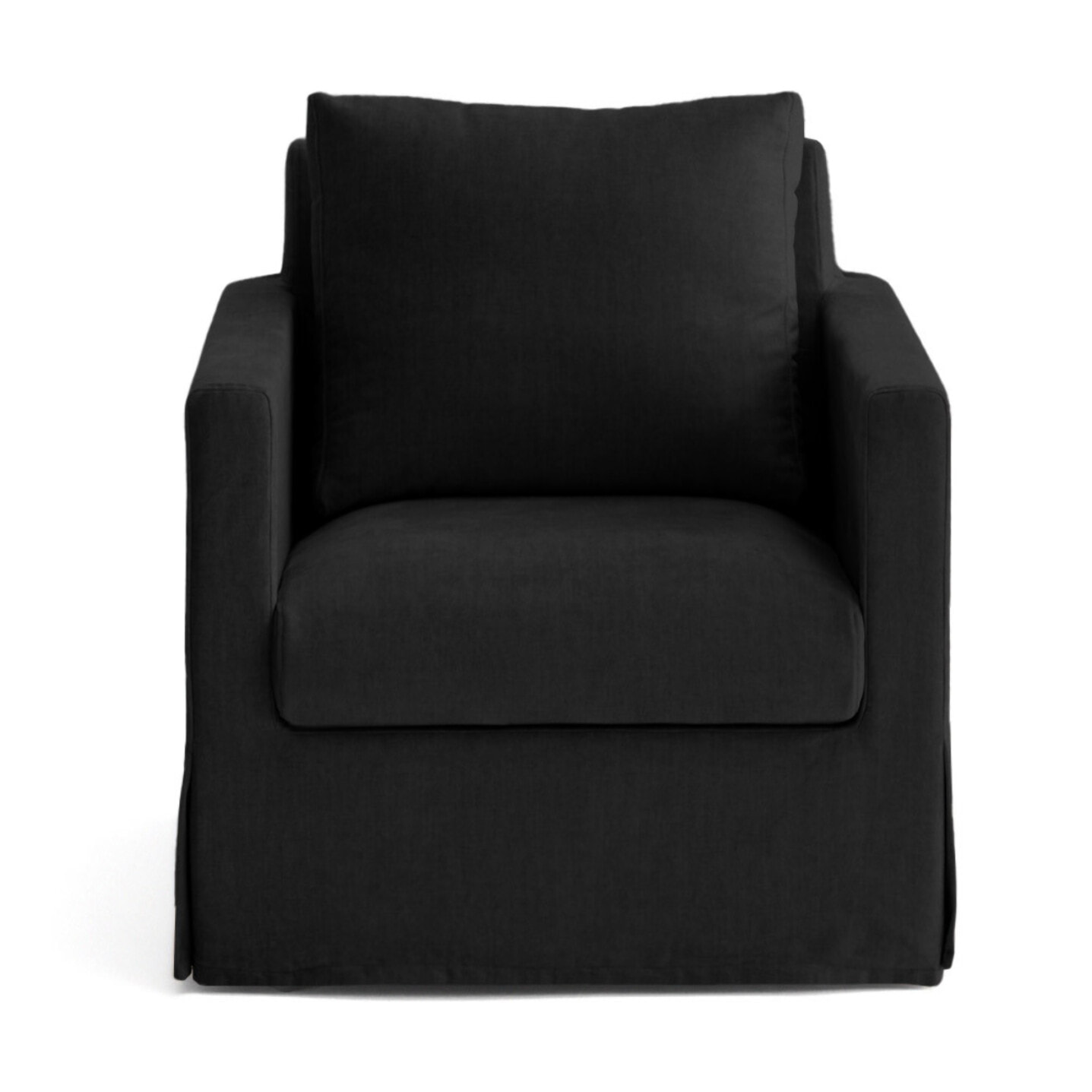 Serena - housse en velours pour fauteuil - Noir