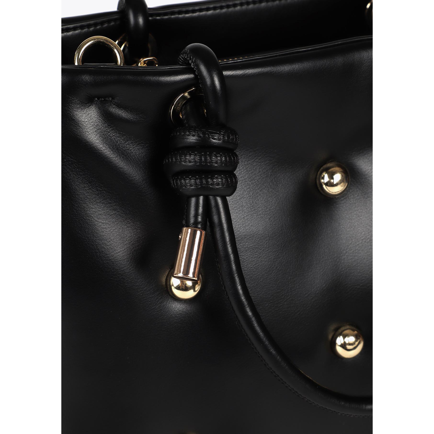 Borsa XL Imbottita Effetto Pelle con Borchie