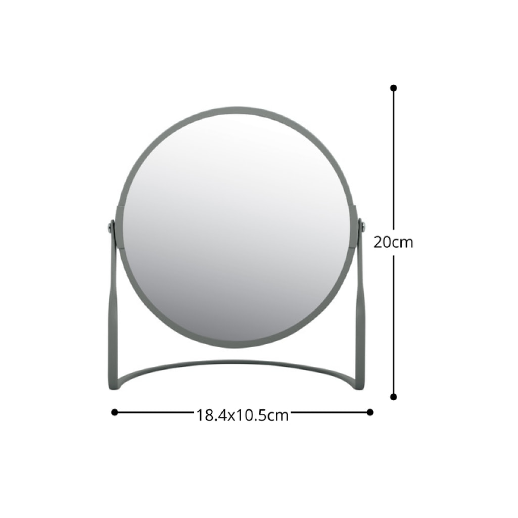 Miroir grossissant sur pied Acier AKIRA Gris mat Spirella