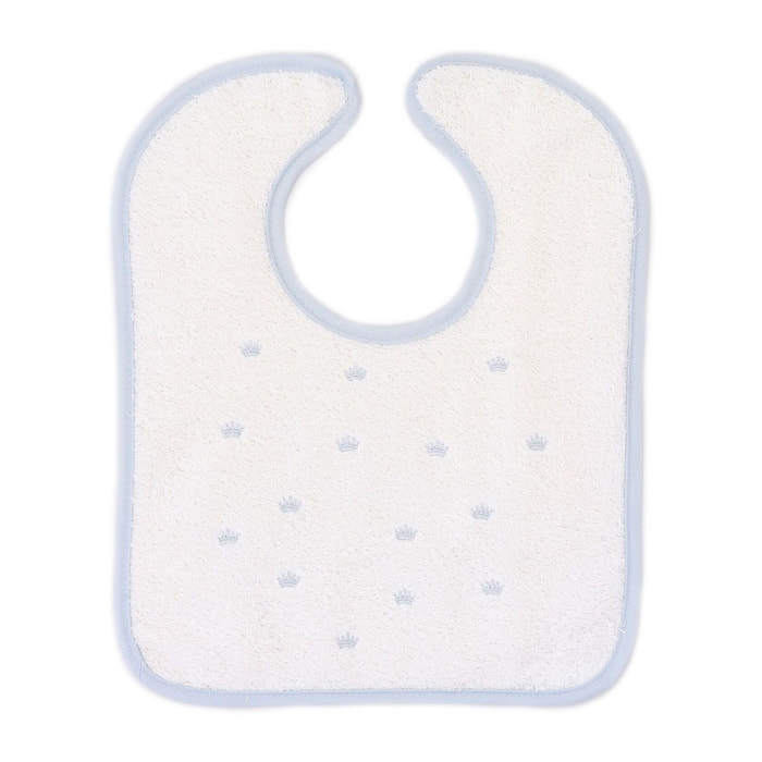 Babero Cuadrado Velcro Perritos-Coronas-Estrellitas Gris Talla Uni