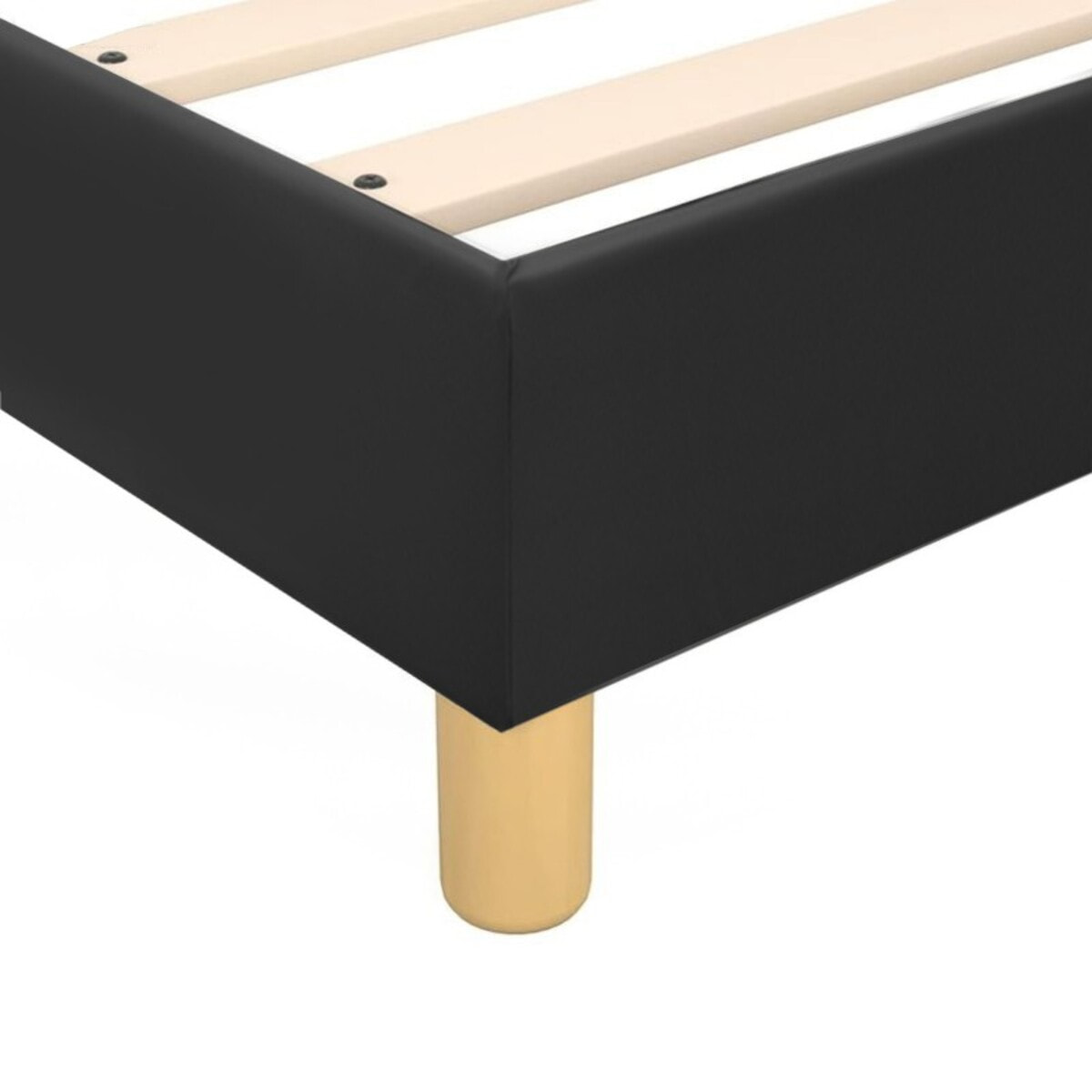 Ensemble Lit avec tête de lit & matelas | Mémoire de forme avec surmatelas intégré | Cadre à lattes | Simili cuir | Blanc
