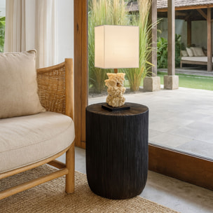 Meuble d'appoint en bois et feuilles de cocotier TUPAI