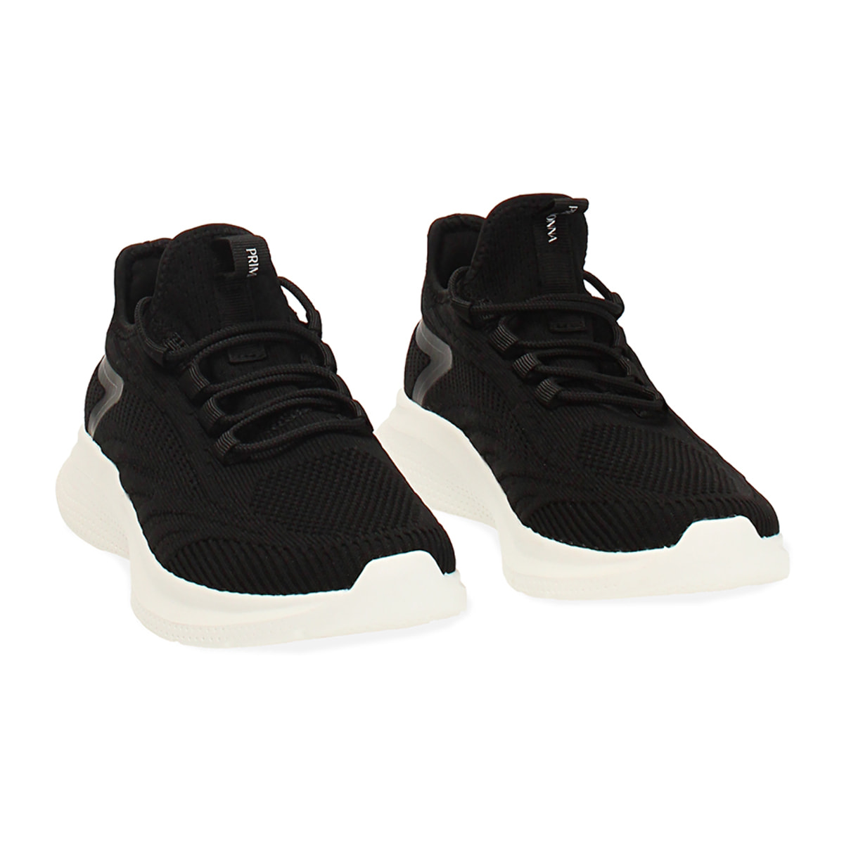 Slip on donna nera in tessuto