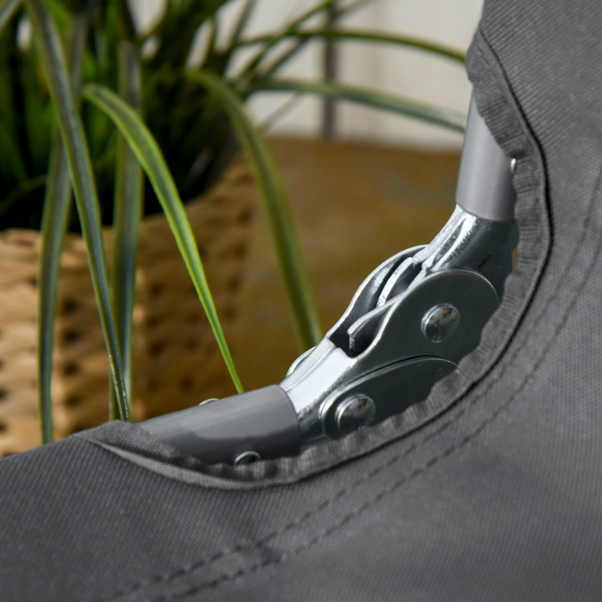 Tumbona Plegable Tumbona Jardín Exterior con Respaldo Ajustable en 5 Posiciones y Estructura Metálica Carga 120 kg para Terraza Piscina Playa 187x55x24 cm Gris