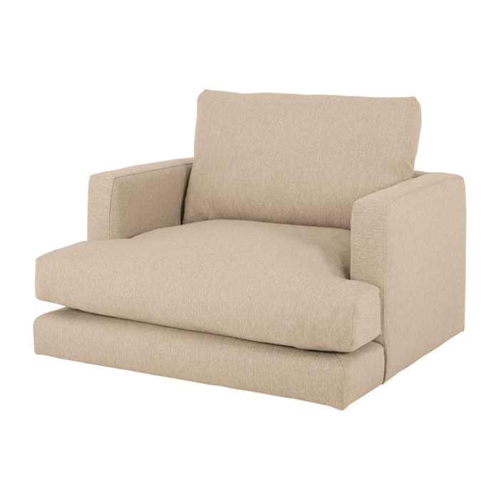 Sillón tono beige de 105cm Alto: 85 Largo: 108 Ancho: 105