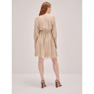 Oltre - Vestito corto misto seta - Beige