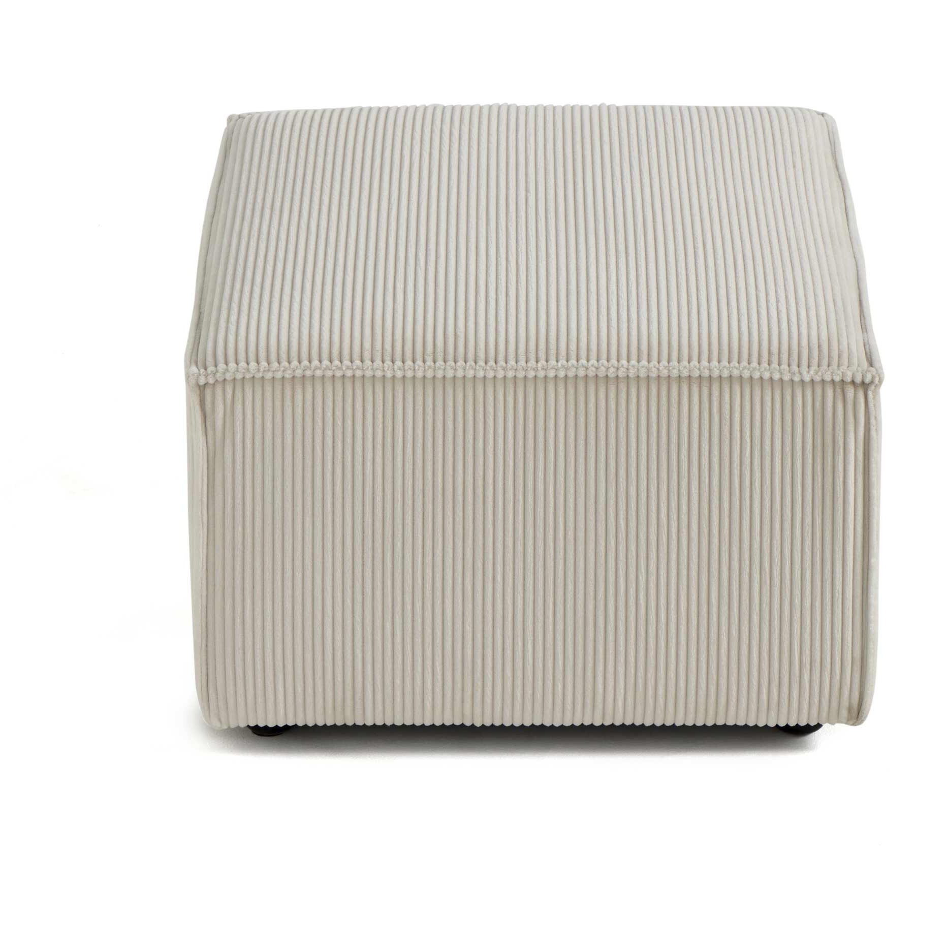 Arty - pouf d'appoint - en velours côtelé - Beige