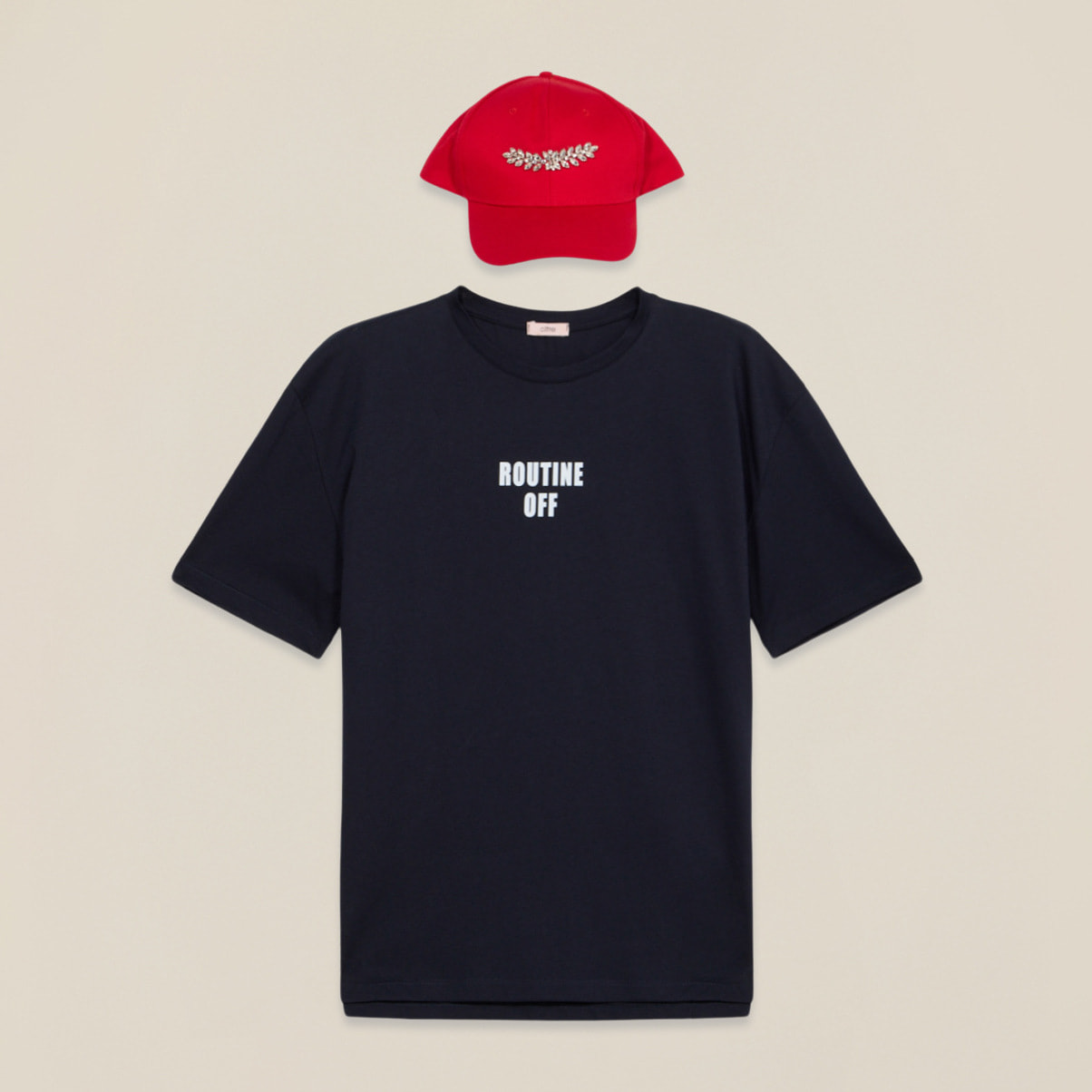 Oltre - Camiseta con gorra a juego - Azul