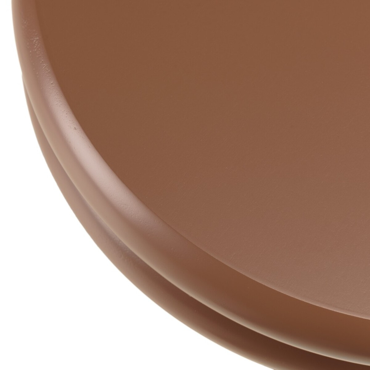 AGATHE - Table d'appoint ronde en bois peint terracotta D35cm