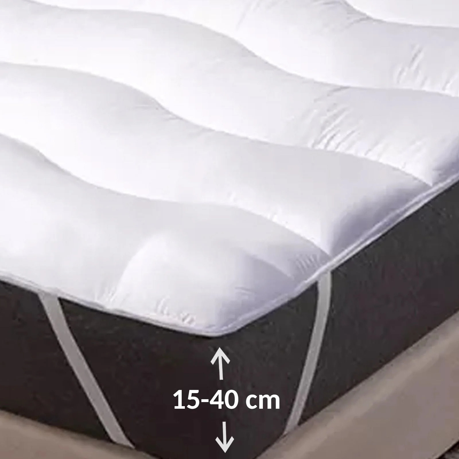 Surmatelas Softly Nuage | 100% microfibre | Aération optimisée & sangles de maintien | Rénove votre literie