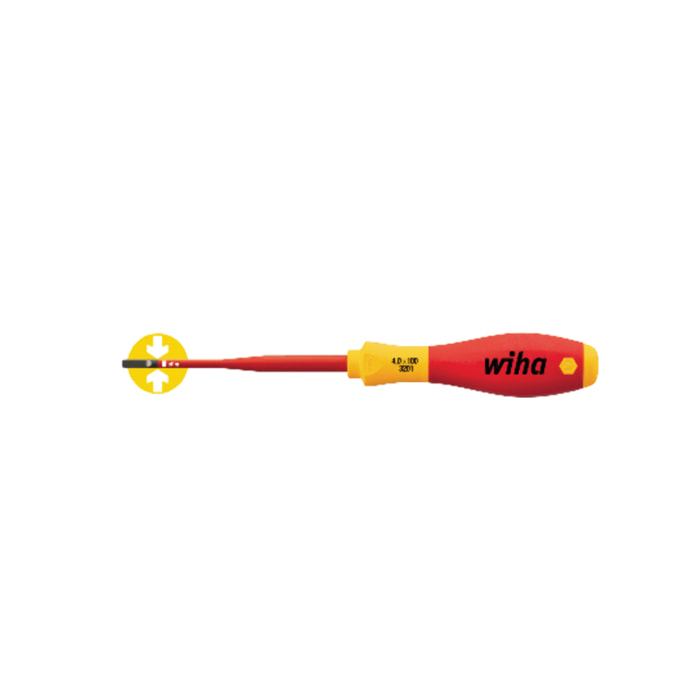Tournevis Softfinish Slimfix WIHA Fente 4.0x100 - 35390