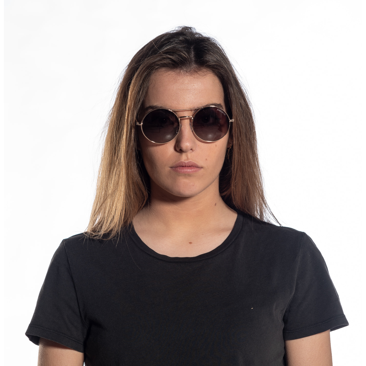 Gafas de sol OCEAN CIRCLE - Dorado brillante / Gris degradado