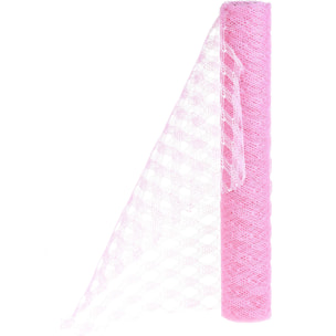 Bobina Diamond Mesh 50 Cm 5 Mt - Pezzi 6 - 500X50X0,1cm - Colore: Rosa - Bianchi Dino - Decorazioni Varie