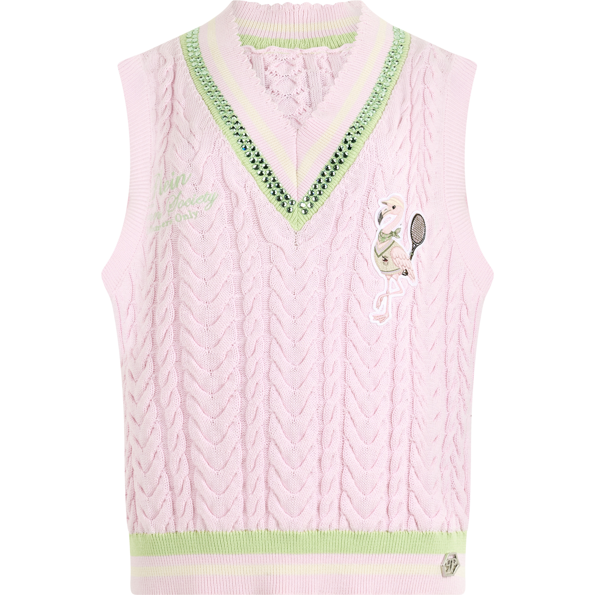 PHILIPP PLEIN V-Neck Gilet Tennis Club