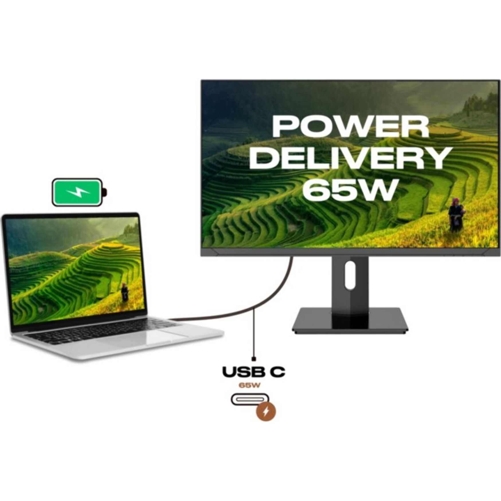 Ecran PC 4K JAPANNEXT JAPANNEXT JN-IPS2380UHDR-C65W-HSP 24'' IPS 4K HDR10 USB-C 65W KVM