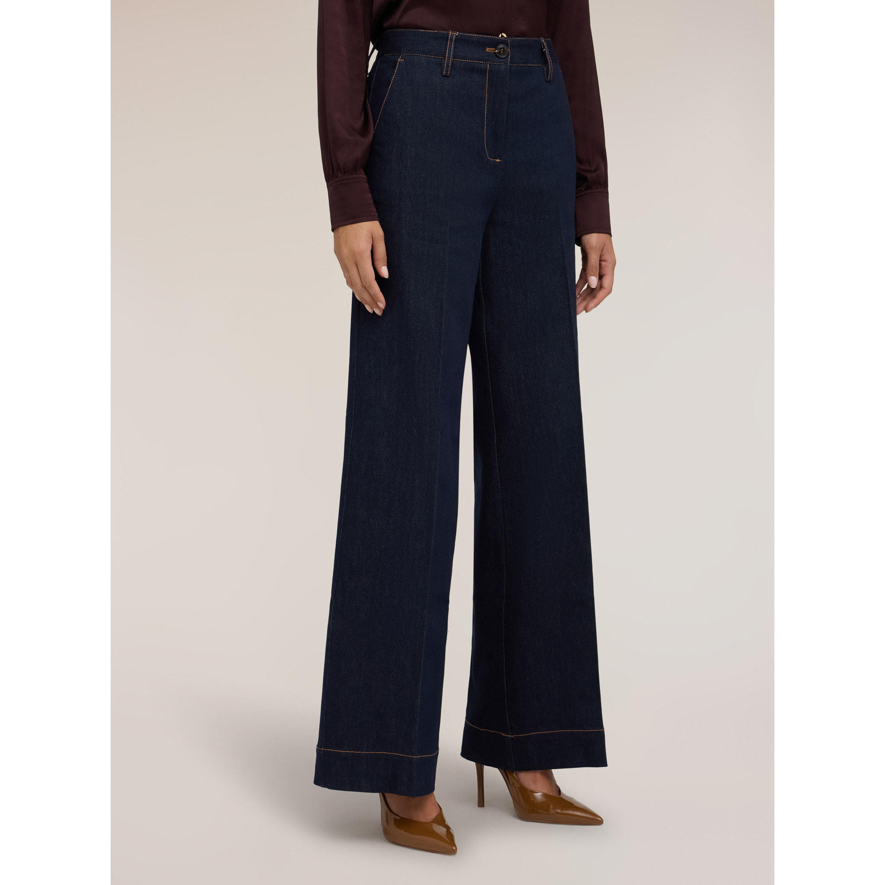 Motivi - Jeans palazzo sartoriale - Blu