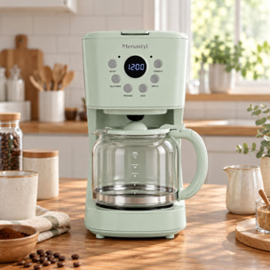 Cafetière electrique 1,5L celadon RETRO