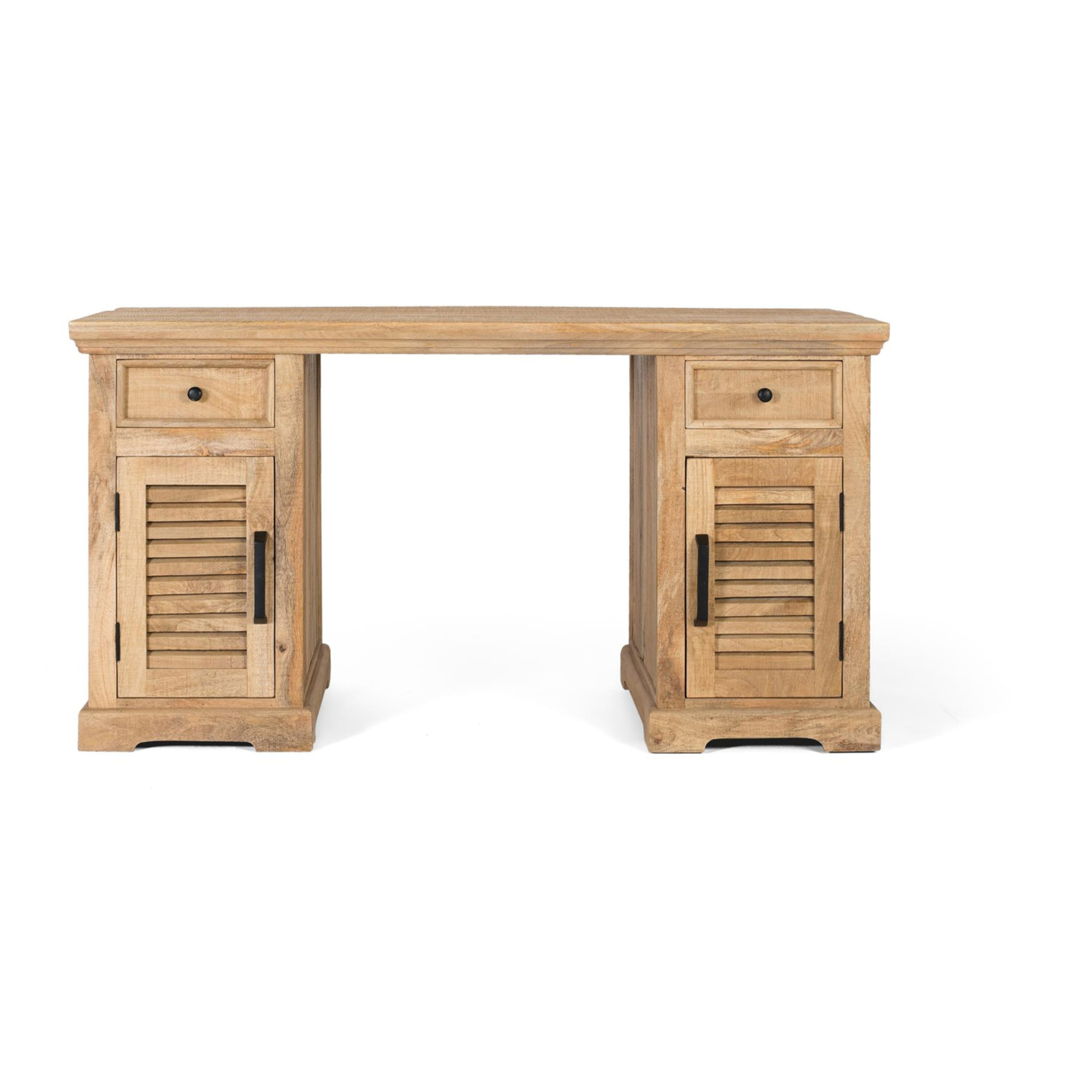 Escritorio de Madera de Mango 145 Cm Estilo Rústico Contemporáneo