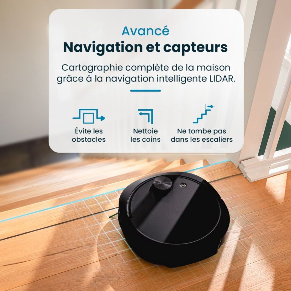 Aspirateur robot EZICLEAN All in one Z10 Plus