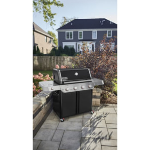Barbecue gaz WEBER Genesis E-415 black 4 brûleurs sur chariot, 86x48 cm