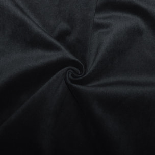 Tissu en velours doublé polaire - Noir