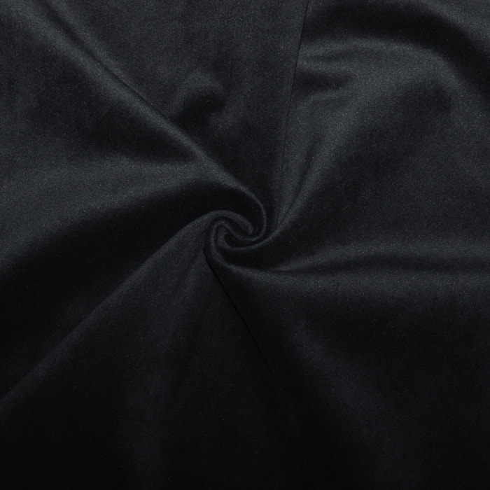 Tissu en velours doublé polaire - Noir