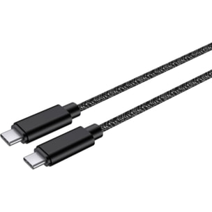 Câble USB C ADEQWAT vers USB-C 2M 100W Noir