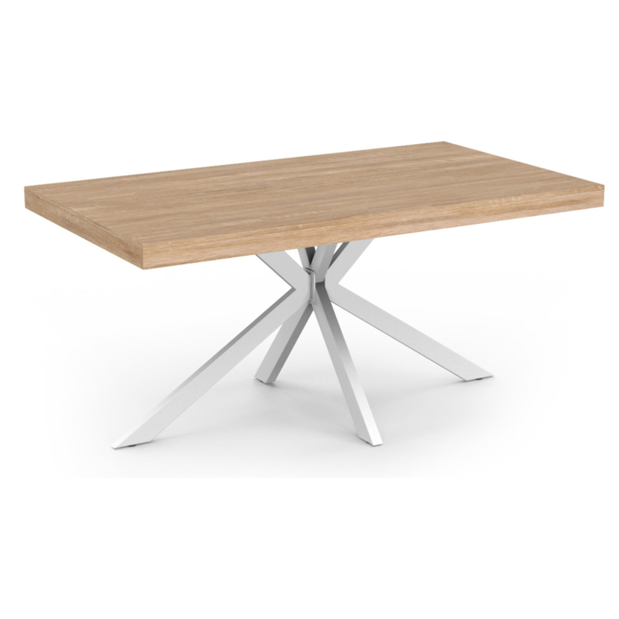 Table à manger Spider bois et blanc 160cm
