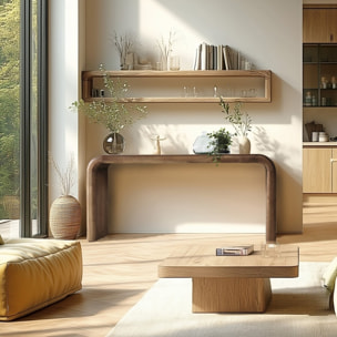 ROMY - Console épurée en bois de mindi