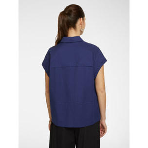 Elena Mirò - Camisa de algodón de verano. - Azul