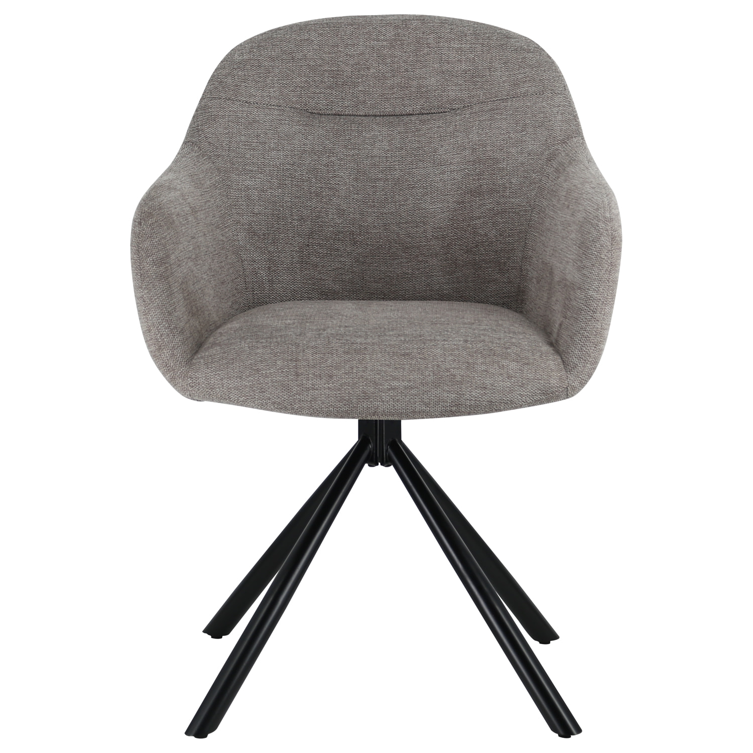 Lot de 2 chaises en tissu gris SAFFI