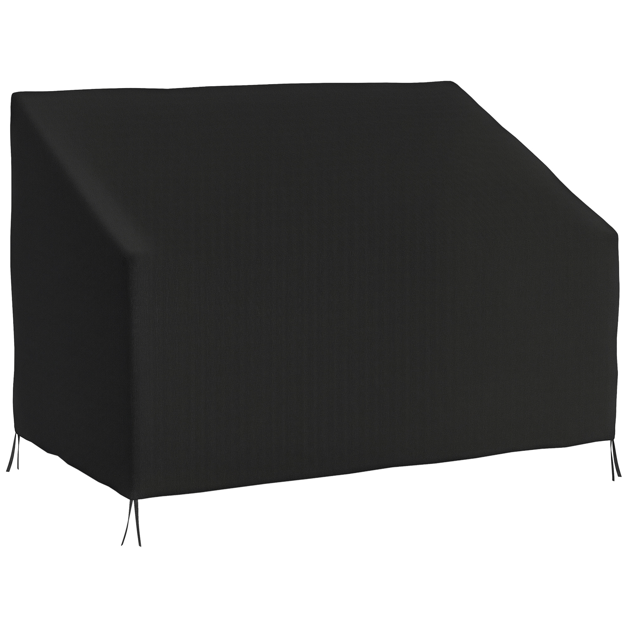 Funda para Banco de Jardín 2 Plazas, Funda Sofá Exterior Impermeable, Tela Oxford 600D con Recubrimiento, 140x84x56/94 cm para Patio, Terraza, Negro