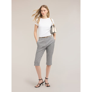 Motivi - T-shirt con drappeggio laterale asimmetrico - Bianco