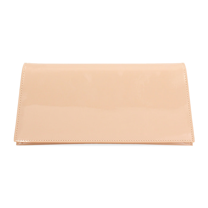 Pochette donna nude in vernice