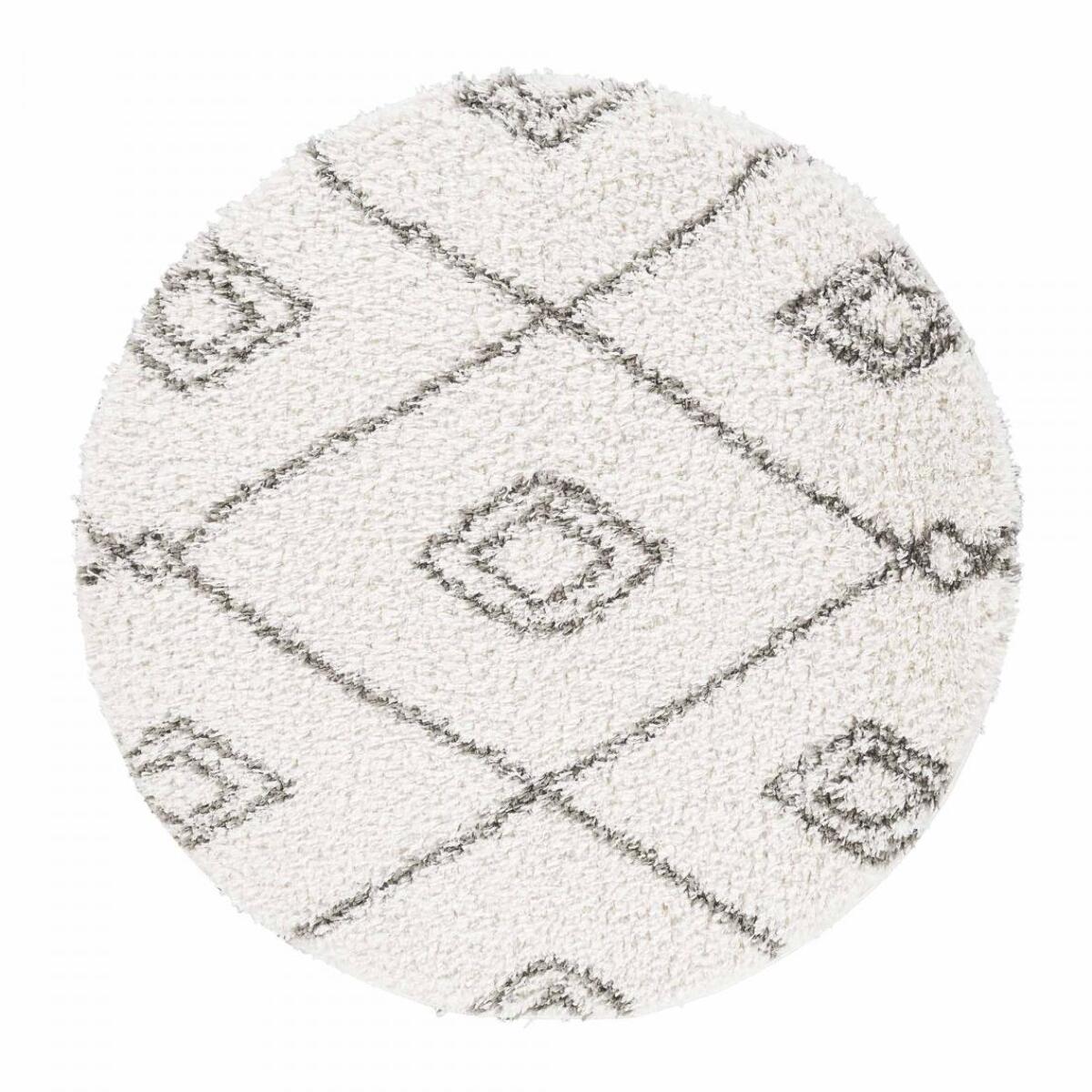 Tapis Shaggy longues mêches et aux motifs traditionnels Berbères