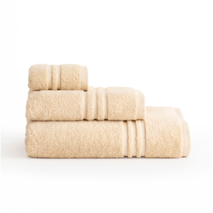 Set toallas rizo 100% Algodón Rizo Peinado - 700 g/m2 BEIGE