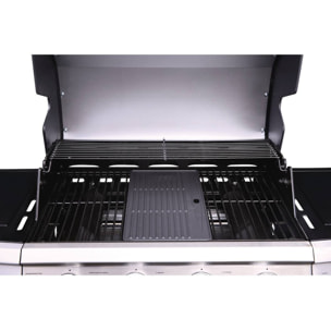 Barbecue gaz "Bingo 5" - 5 Brûleurs dont 1 latéral - 15.2kW + Housse protection - Noir