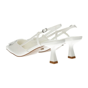 Décolleté sling back Donna Tata Italia Bianco