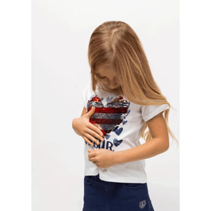 Camiseta de Niña Amour Lentejuelas Reversibles