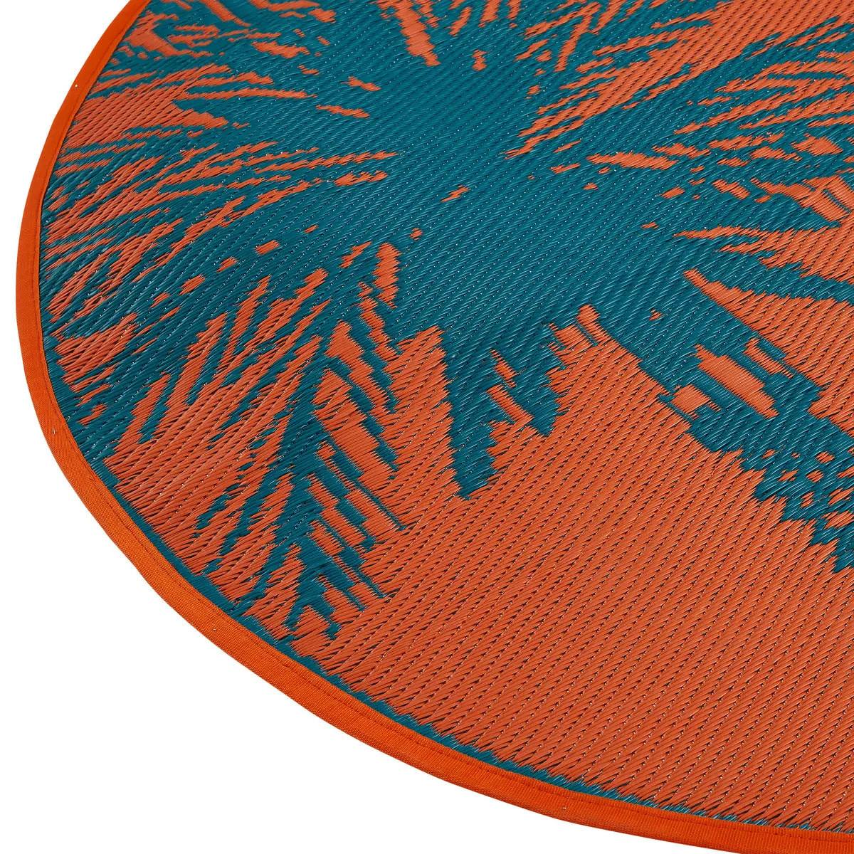 Tapis d'extérieur "Yucatan" bleu canard D120cm