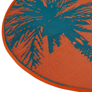 Tapis d'extérieur "Yucatan" bleu canard D120cm